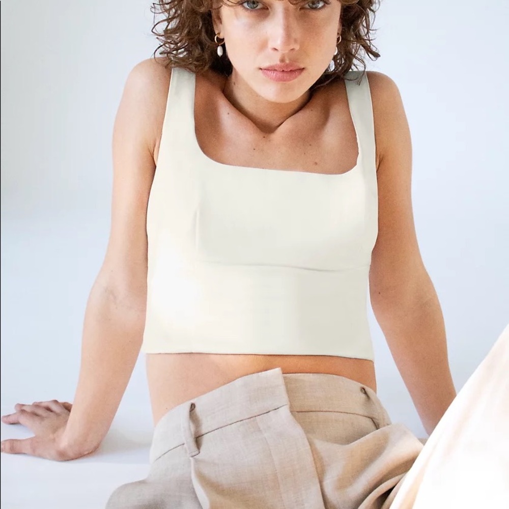 Aritzia Wilfred Leather Shine Bustier